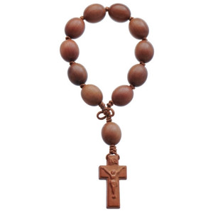 8" 1-Decade Rosary with 20mm Water Lily Seed Beads, R3810 8" 1-Decade Rosary with 20mm Water Lily Seed Beads, R3810
