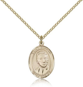 Gold Filled St. Eugene de Mazenod Pendant, Gold Filled Lite Curb Chain, Medium Size Catholic Medal, 3/4" x 1/2" Gold Filled St. Eugene de Mazenod Pendant, Gold Filled Lite Curb Chain, Medium Size Catholic Medal, 3/4" x 1/2"