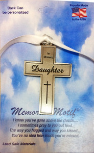 In Memory Daughter Pewter Cross FC2018