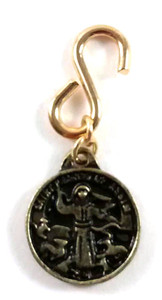 Small Brass Saint Francis Pet Medal BK-P10976G Small Brass Saint Francis Pet Medal BK-P10976G