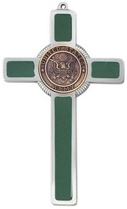 Army Green Enamel Pewter Cross JC9751 Army Green Enamel Pewter Cross JC9751