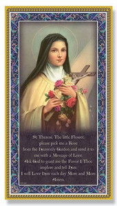 Saint Therese Little Flower Plaque E59-340 Saint Therese Little Flower Plaque E59-340