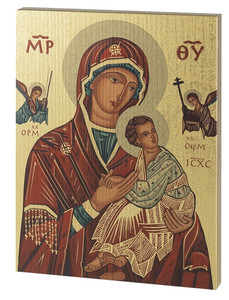 OUR LADY OF PASSION LARGE GOLD EMBOSSED PLAQUE  520-241