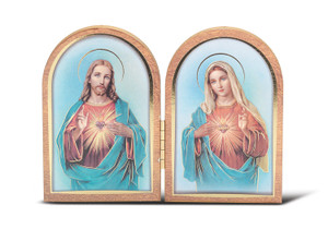Sacred Heart of Jesus and Immaculate Heart of Mary Standing Plaque 1204-101/201 Sacred Heart of Jesus and Immaculate Heart of Mary Standing Plaque 1204-101/201