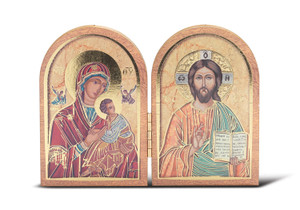 Our Lady of Passion and Christ the Teacher Standing Plaque 1204-241/143 Our Lady of Passion and Christ the Teacher Standing Plaque 1204-241/143
