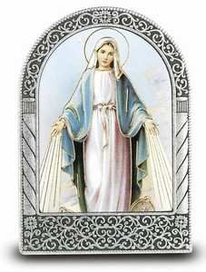 Our Lady of Grace Standing Easel Desk Plaque