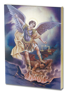SAINT MICHAEL LARGE GOLD EMBOSSED PLAQUE 520-330