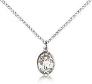Sterling Silver St. Edith Stein Pendant, Sterling Silver Lite Curb Chain, Small Size Catholic Medal, 1/2" x 1/4" Sterling Silver St. Edith Stein Pendant, Sterling Silver Lite Curb Chain, Small Size Catholic Medal, 1/2" x 1/4"