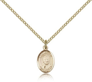 Gold Filled St. Eugene de Mazenod Pendant, Gold Filled Lite Curb Chain, Small Size Catholic Medal, 1/2" x 1/4" Gold Filled St. Eugene de Mazenod Pendant, Gold Filled Lite Curb Chain, Small Size Catholic Medal, 1/2" x 1/4"