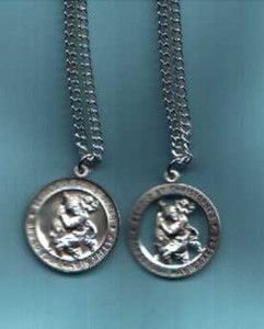 St. Christopher, Patron of Travelers, Sterling Silver Medal St. Christopher, Patron of Travelers, Sterling Silver Medal