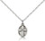 Sterling Silver Cross Pendant, Lite Curb Chain, 1/2" x 3/8"