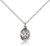 Sterling Silver Holy Spirit Pendant, Lite Curb Chain, 1/2" x 3/8"