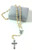 4mm Gold Bead Rosary with Unique Centerpiece #216