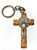 Saint Benedict Wood Crucifix Keychain