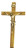 8" Beveled Edge Olive Wood Crucifix, 3.5" Antique Gold Finish Corpus 8" Beveled Edge Olive Wood Crucifix, 3.5" Antique Gold Finish Corpus