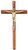 7" Walnut Crucifix, 3" Antique Gold Finish Corpus