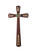 12" Walnut Wood Cross with Rosewood Veneer With Celtic Plaque And Adornments, Crystal Stones 12" Walnut Wood Cross with Rosewood Veneer With Celtic Plaque And Adornments, Crystal Stones