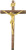 10" Walnut Crucifix, 4.5" Antique Pewter Gold Corpus..