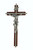 8" Walnut Crucifix, Nickel Plated Inlay, 3.5" Pewter Corpus