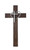 12" Walnut Wood Cross With Heart and White Epoxy Cross