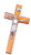 8" Cherry Crucifix W/pewter Corpus