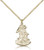 Gold Filled Guardian Angel Pendant, Gold Filled Lite Curb Chain, 7/8" x 1/2"