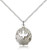 Sterling Silver Shell / Holy Spirit Pendant, Lite Curb Chain, 3/4" x 5/8"