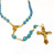March Birthstone Bead Gold Rosary