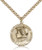 Gold Filled St. Ann Pendant, Stainless Gold Heavy Curb Chain, 1" x 7/8"