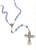 Blue Glass Bead Rosary