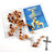 First Communion Olive Wood Bead Rosary with Holy Card First Communion Olive Wood Bead Rosary with Holy Card