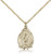 Gold Filled Miraculous Pendant, Gold Filled Lite Curb Chain, 3/4" x 1/2"