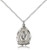 Sterling Silver Miraculous Pendant, Lite Curb Chain, 3/4" x 1/2"