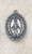 2.0cm Sterling Silver Floral Patterned Medal with Mary