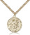 Gold Filled St. Anthony Pendant, Stainless Gold Heavy Curb Chain, 7/8" x 3/4" Gold Filled St. Anthony Pendant, Stainless Gold Heavy Curb Chain, 7/8" x 3/4"