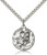 Sterling Silver St. Anthony Pendant, Stainless Silver Heavy Curb Chain, 7/8" x 3/4" Sterling Silver St. Anthony Pendant, Stainless Silver Heavy Curb Chain, 7/8" x 3/4"