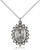 Sterling Silver St. Jude Pendant, Lite Curb Chain, 1" x 3/4"