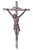 Crucifix with Cold Cast Bronze Corpus on Pewter Style Cross with Gold Highlights