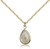 Gold Filled Mustard Seed Pendant, Gold Filled Lite Curb Chain, 5/8" x 3/8"