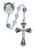 Blessed Mary and Jesus Aurora and Blue Glass Rosary