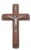 Silver Corpus on Walnut Wood 13" Sick Call Crucifix Set