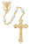 Oval Glass Pearl Rosary with Gold Plated Crucifix R1025HF
