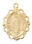 Gold over Sterling Silver Our Lady of Guadalupe Medal 16-18" J815
