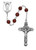 7mm Garnet-Colored Tin-Cut Bead Rosary R402DF