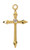 Gold over Sterling Silver Cross with Cubic Zirconia 16-18" J9278