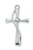 Sterling Silver Cross with Stone on 18" Chain L8012