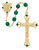 Gold and Green Crystal Glass Blead Rosary 197HF