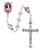 St. Therese 8mm Pink Crystal Rosary with Rose Beads R906F