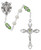 6mm Pearl Rosary with Peridot-Colored Our Father Beads R917PEKF