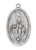 Sterling Silver Miraculous Medal on 20" Stainless Steel Chain L789